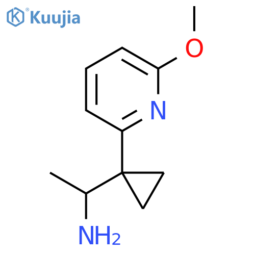 1-1-(6-methoxypyridin-2-yl)cyclopropylethan-1-amine structure