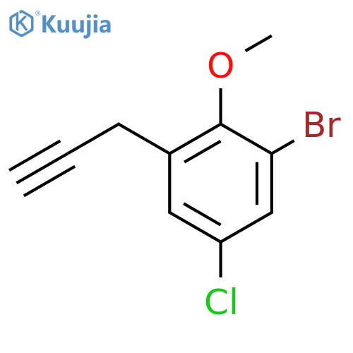1-bromo-5-chloro-2-methoxy-3-(prop-2-yn-1-yl)benzene structure