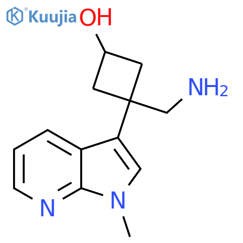 3-(aminomethyl)-3-{1-methyl-1H-pyrrolo2,3-bpyridin-3-yl}cyclobutan-1-ol structure
