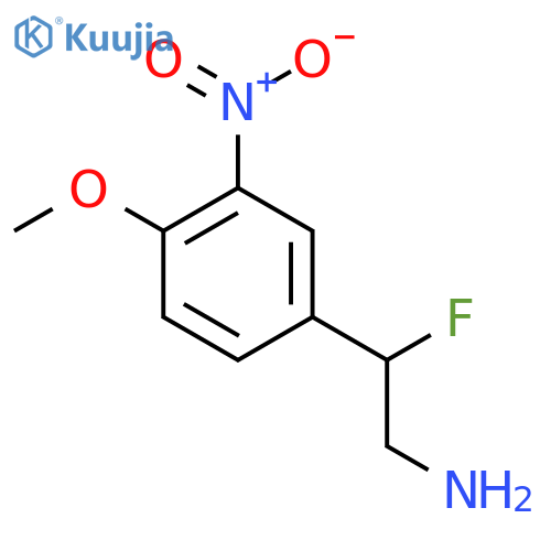 2-fluoro-2-(4-methoxy-3-nitrophenyl)ethan-1-amine structure