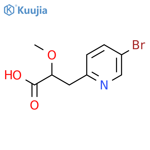 3-(5-bromopyridin-2-yl)-2-methoxypropanoic acid structure