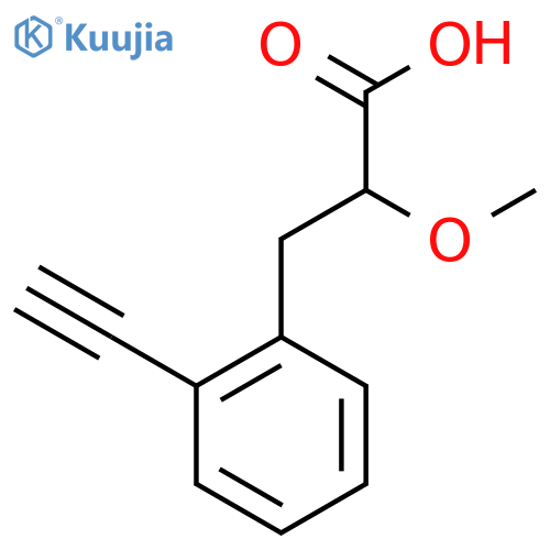 3-(2-Ethynylphenyl)-2-methoxypropanoic acid structure