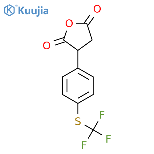 3-{4-(trifluoromethyl)sulfanylphenyl}oxolane-2,5-dione structure
