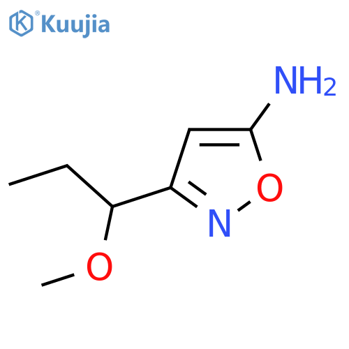 3-(1-methoxypropyl)-1,2-oxazol-5-amine structure