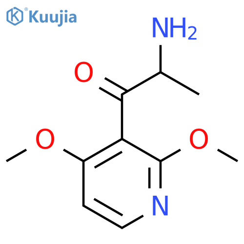2-amino-1-(2,4-dimethoxypyridin-3-yl)propan-1-one structure