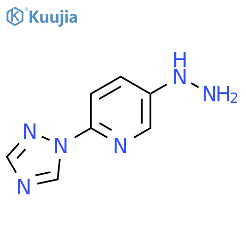 5-hydrazinyl-2-(1H-1,2,4-triazol-1-yl)pyridine structure