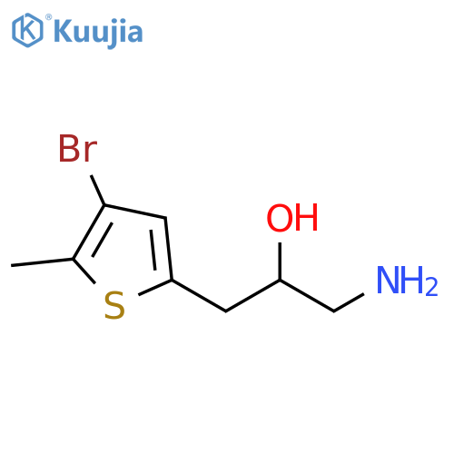 1-amino-3-(4-bromo-5-methylthiophen-2-yl)propan-2-ol structure