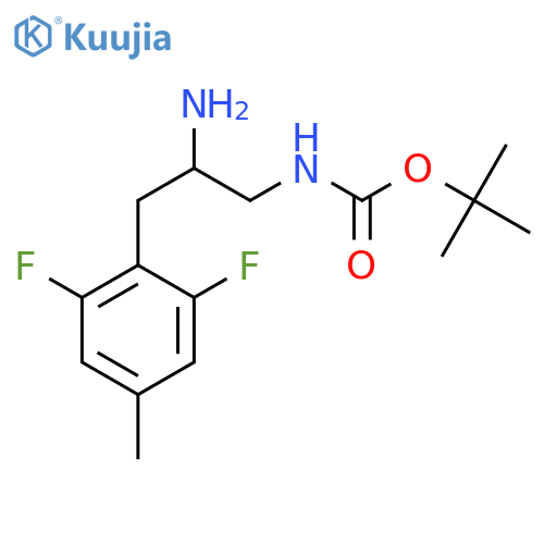 tert-butyl N-2-amino-3-(2,6-difluoro-4-methylphenyl)propylcarbamate structure