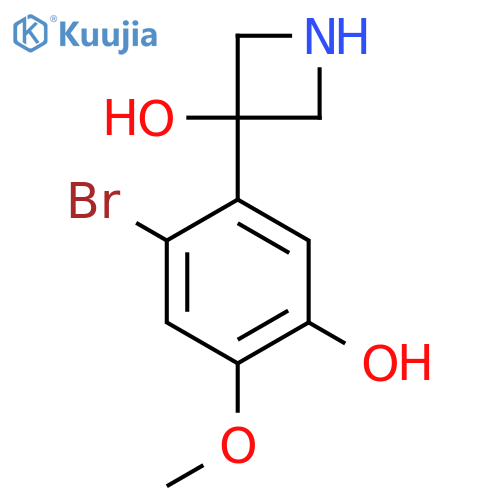 3-(2-bromo-5-hydroxy-4-methoxyphenyl)azetidin-3-ol structure