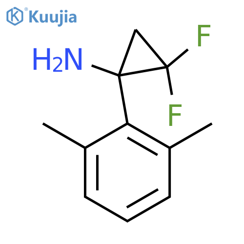 1-(2,6-dimethylphenyl)-2,2-difluorocyclopropan-1-amine structure