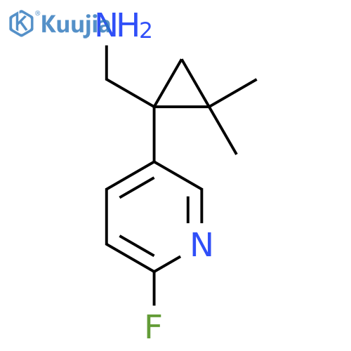 1-(6-fluoropyridin-3-yl)-2,2-dimethylcyclopropylmethanamine structure