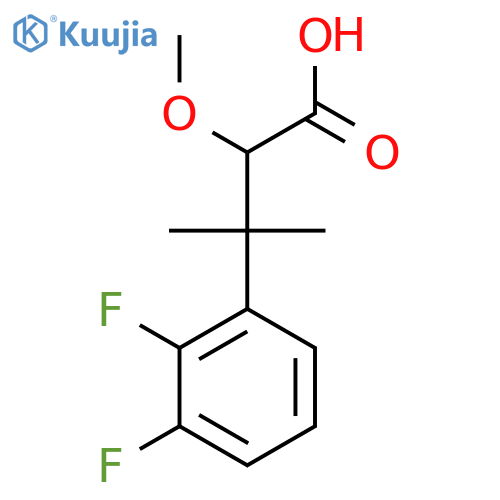 3-(2,3-Difluorophenyl)-2-methoxy-3-methylbutanoic acid structure