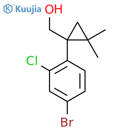 1-(4-bromo-2-chlorophenyl)-2,2-dimethylcyclopropylmethanol structure