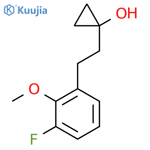 1-2-(3-fluoro-2-methoxyphenyl)ethylcyclopropan-1-ol structure