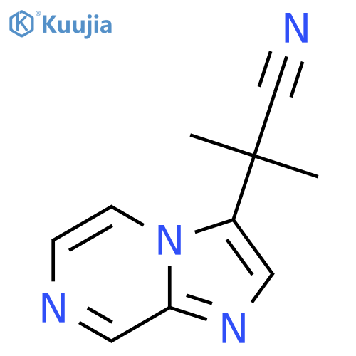 2-{imidazo1,2-apyrazin-3-yl}-2-methylpropanenitrile structure