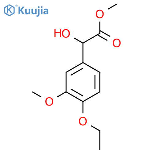 methyl 2-(4-ethoxy-3-methoxyphenyl)-2-hydroxyacetate structure