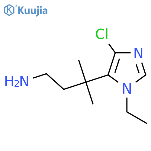 3-(4-chloro-1-ethyl-1H-imidazol-5-yl)-3-methylbutan-1-amine structure