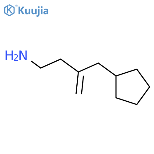 3-(cyclopentylmethyl)but-3-en-1-amine structure
