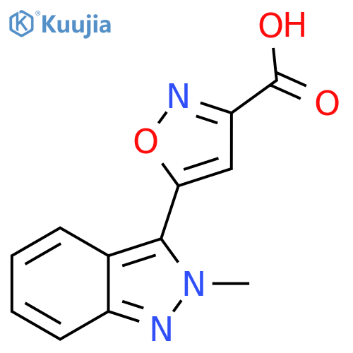 5-(2-methyl-2H-indazol-3-yl)-1,2-oxazole-3-carboxylic acid structure