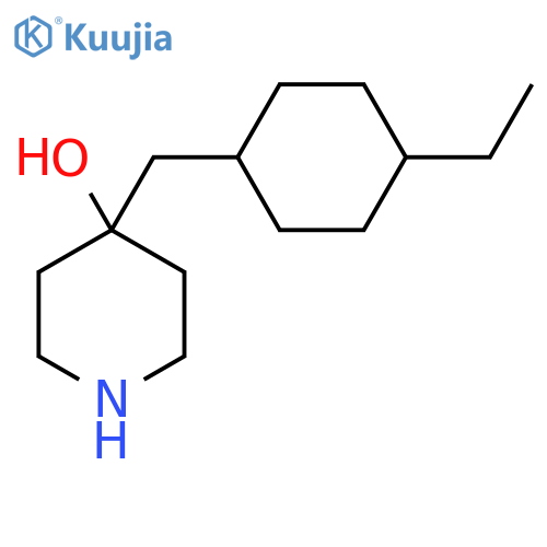 4-(4-ethylcyclohexyl)methylpiperidin-4-ol structure