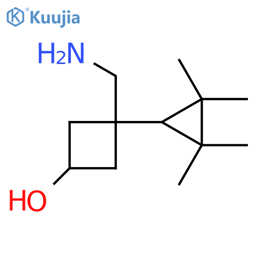 3-(aminomethyl)-3-(2,2,3,3-tetramethylcyclopropyl)cyclobutan-1-ol structure