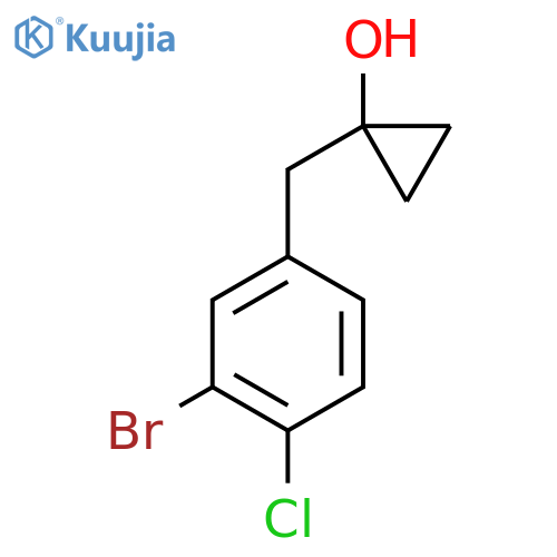 1-(3-bromo-4-chlorophenyl)methylcyclopropan-1-ol structure