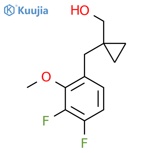 {1-(3,4-difluoro-2-methoxyphenyl)methylcyclopropyl}methanol structure