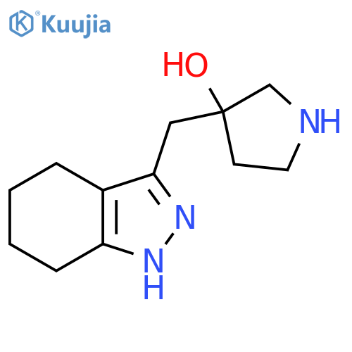 3-(4,5,6,7-tetrahydro-1H-indazol-3-yl)methylpyrrolidin-3-ol structure