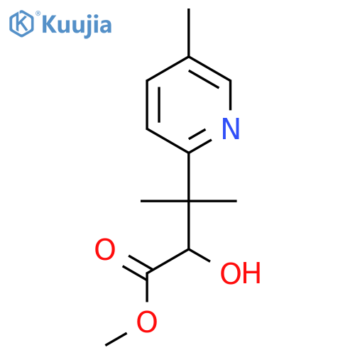 methyl 2-hydroxy-3-methyl-3-(5-methylpyridin-2-yl)butanoate structure