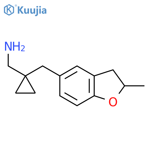 {1-(2-methyl-2,3-dihydro-1-benzofuran-5-yl)methylcyclopropyl}methanamine structure