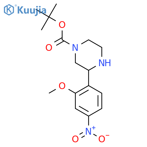 tert-butyl 3-(2-methoxy-4-nitrophenyl)piperazine-1-carboxylate structure