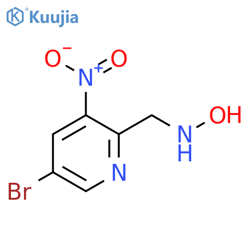 N-(5-bromo-3-nitropyridin-2-yl)methylhydroxylamine structure