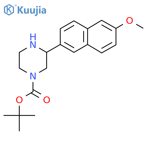 tert-butyl 3-(6-methoxynaphthalen-2-yl)piperazine-1-carboxylate structure