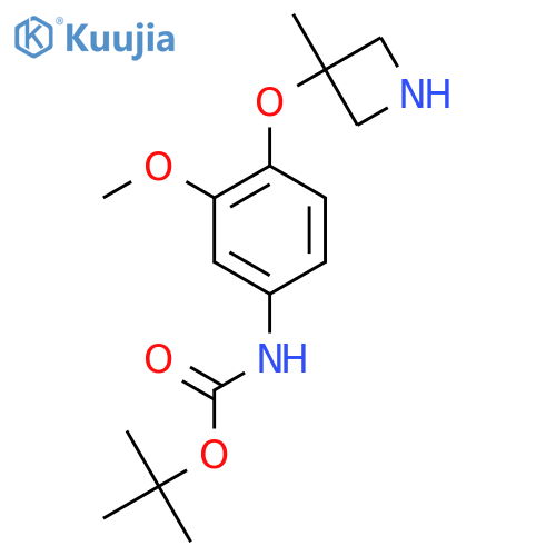 tert-butyl N-{3-methoxy-4-(3-methylazetidin-3-yl)oxyphenyl}carbamate structure