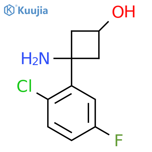3-amino-3-(2-chloro-5-fluorophenyl)cyclobutan-1-ol structure