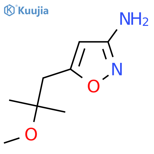 5-(2-methoxy-2-methylpropyl)-1,2-oxazol-3-amine structure