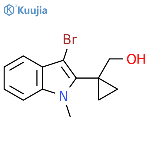 1-(3-bromo-1-methyl-1H-indol-2-yl)cyclopropylmethanol structure