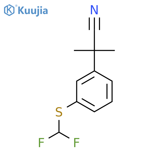 2-{3-(difluoromethyl)sulfanylphenyl}-2-methylpropanenitrile structure