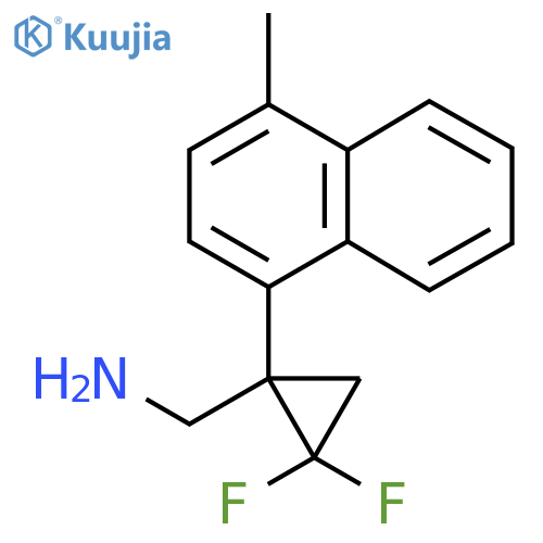 2,2-difluoro-1-(4-methylnaphthalen-1-yl)cyclopropylmethanamine structure