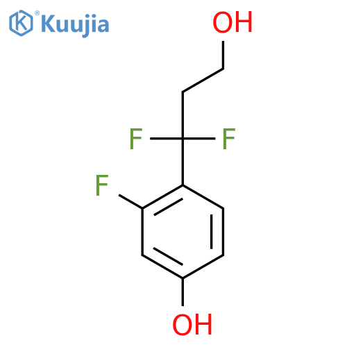 4-(1,1-difluoro-3-hydroxypropyl)-3-fluorophenol structure