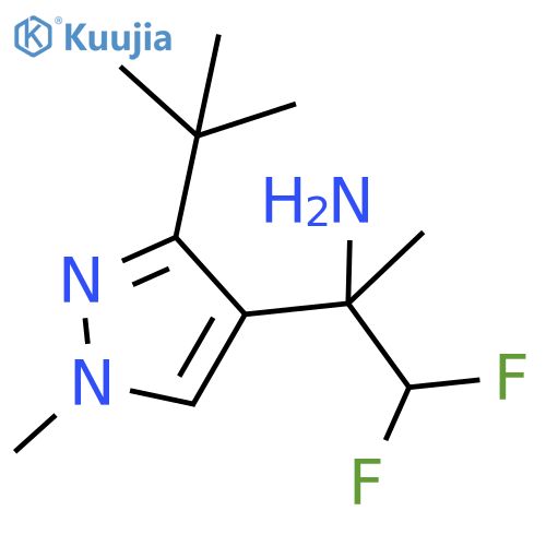 2-(3-tert-butyl-1-methyl-1H-pyrazol-4-yl)-1,1-difluoropropan-2-amine structure