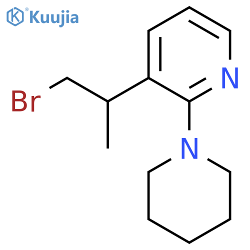 3-(1-bromopropan-2-yl)-2-(piperidin-1-yl)pyridine structure