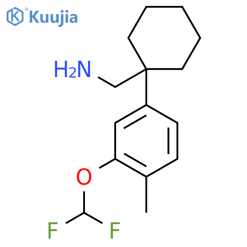 {1-3-(difluoromethoxy)-4-methylphenylcyclohexyl}methanamine structure