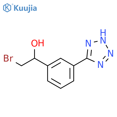 2-bromo-1-3-(1H-1,2,3,4-tetrazol-5-yl)phenylethan-1-ol structure