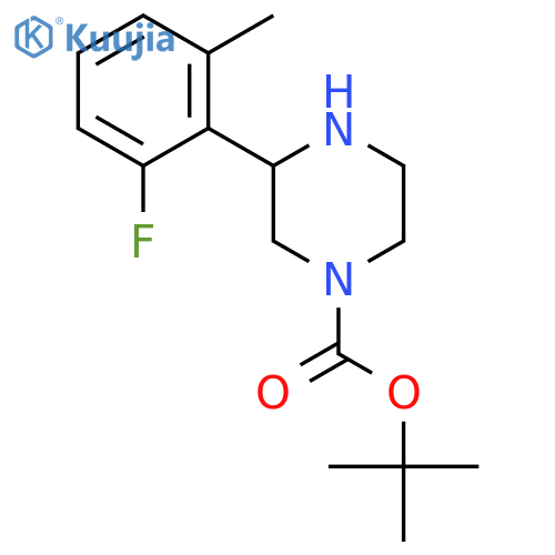 tert-butyl 3-(2-fluoro-6-methylphenyl)piperazine-1-carboxylate structure