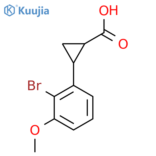 2-(2-bromo-3-methoxyphenyl)cyclopropane-1-carboxylic acid structure