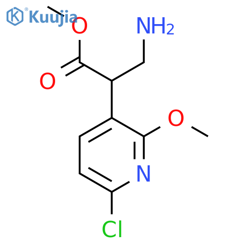 methyl 3-amino-2-(6-chloro-2-methoxypyridin-3-yl)propanoate structure