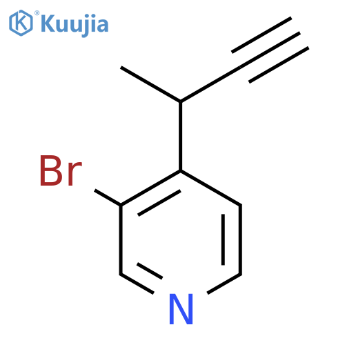 3-bromo-4-(but-3-yn-2-yl)pyridine structure