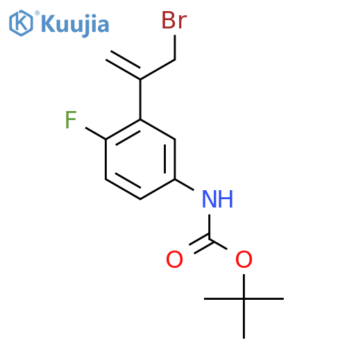 tert-butyl N-3-(3-bromoprop-1-en-2-yl)-4-fluorophenylcarbamate structure