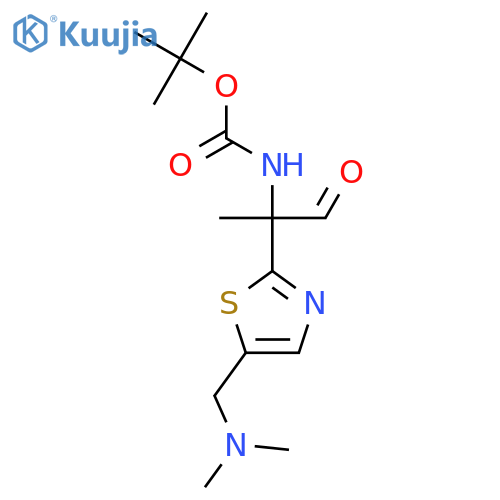 tert-butyl N-(2-{5-(dimethylamino)methyl-1,3-thiazol-2-yl}-1-oxopropan-2-yl)carbamate structure